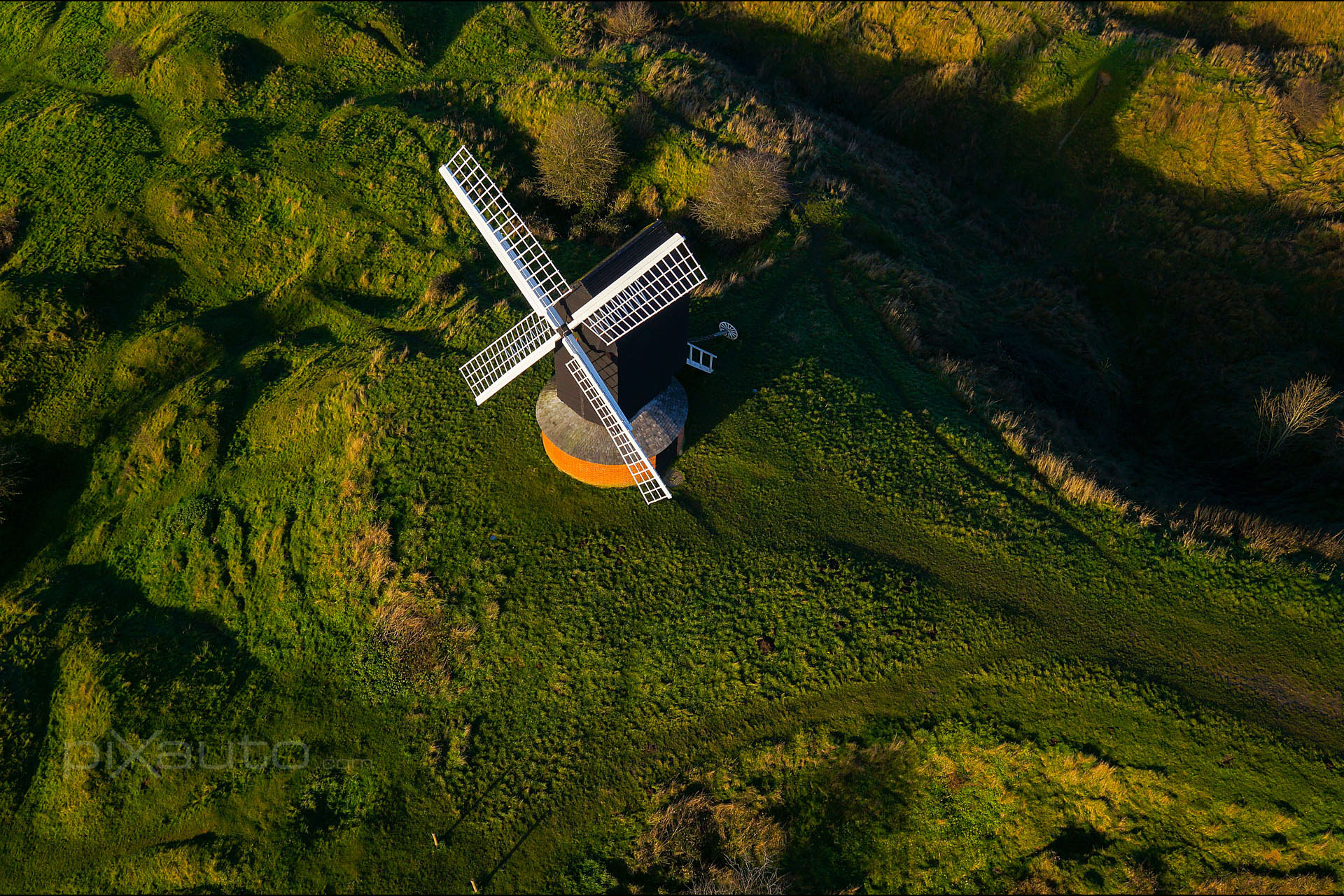 Brill Windmill aerial photo